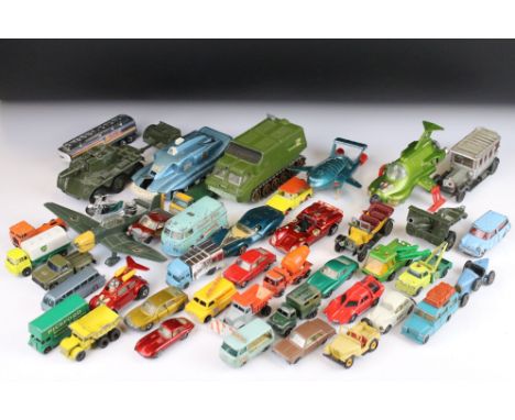 Collection of around 40 play worn diecast models to include Dinky, Corgi and Matchbox examples featuring Dinky Shado 2, Dinky