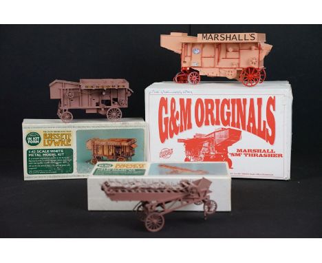 Boxed G&amp;M Originals Marshall 'SM' Thrasher (open) 1/32 scale metal model, with steel wheels, in salmon pink (towing part 