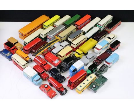 Around 45 mid 20th C Corgi &amp; Dinky diecast models to include Corgi Co Op Commer 3/4 Ton Chassis, Corgi Karrier Bantam, Co