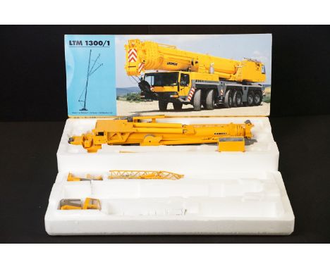 Boxed Conrad 1/50 scale Model No. 2097/0 Liebherr LTM 1300/1 Mobile Crane diecast model, in inner polystyrene packaging, diec