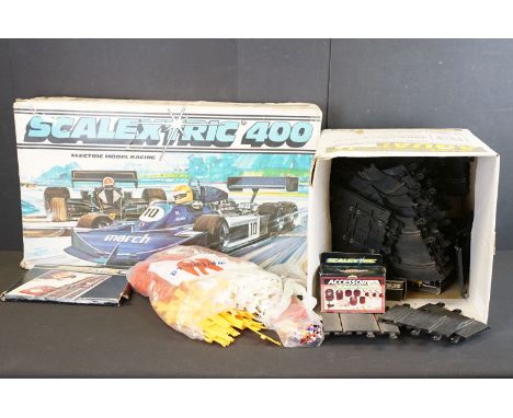 Collection of various boxed and unboxed Scalextric cars, sets and track to include 6 x Scalextric cars featuring C468 Sauber 