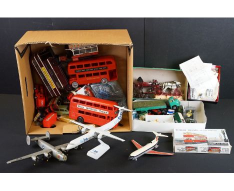 Collection of diecast, metal &amp; plastic models, to include kit-built examples, featuring Crescent, Hot Wheels, Springside 