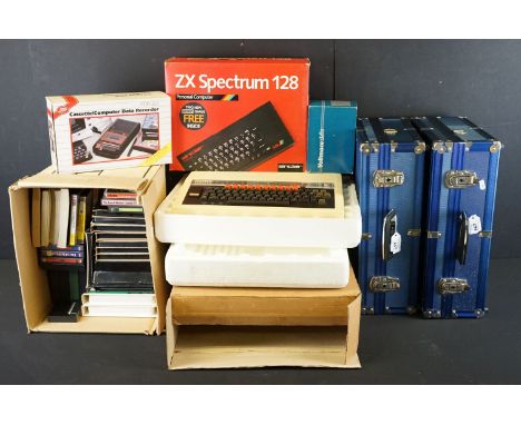 Retro Gaming - Collection of boxed games consoles and related games to include boxed Sinclair ZX Spectrum 128 Personal Comput