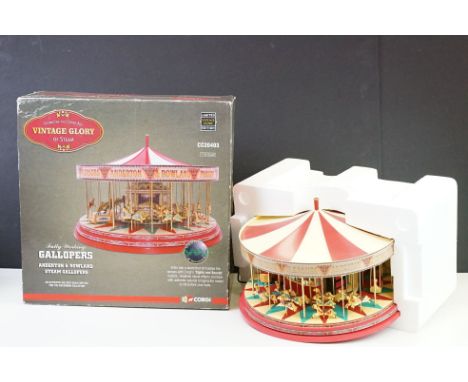 Boxed Corgi Vintage Glory of Steam CC20403 Anderton &amp; Rowland Steam Gallopers ltd edn diecast model, 1/50 scale. Model ap