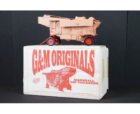 Boxed G&amp;M Originals Marshall 'SM' Thrasher (closed) 1/32 scale metal model, in salmon pink. (Model shows bending to towin