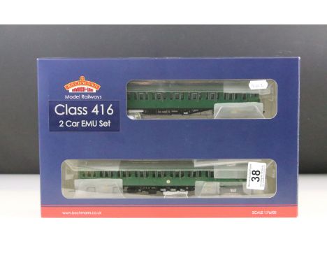 Boxed Bachmann OO gauge 31376 2EPB EMU 5770 Late SR Multiple Unit green, complete 