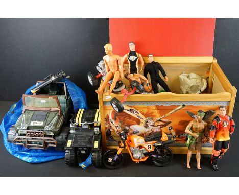 Action Man - A collection of Hasbro Action Man figures, vehicles, weapons &amp; accessories, plus a Mattel Barbie Ken fashion