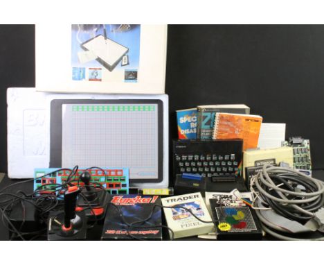 Retro Gaming - A Sinclair ZX Spectrum (with power supply), 2 x Spectrum 48K games (Eureka! &amp; The Trader Trilogy), a quant