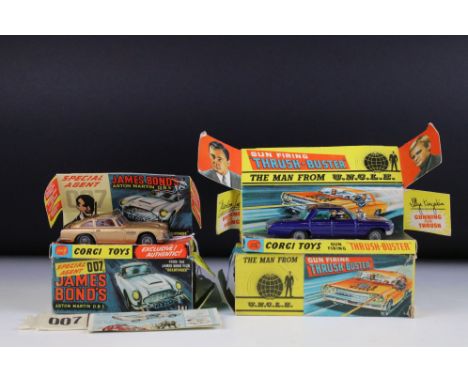 Two boxed Corgi TV related diecast models to include 261 James Bond 007 Aston Martin DB5 with ejector figure, secret instruct