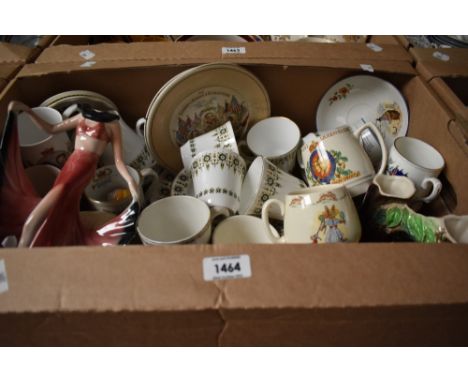 A Royal Grafton 'Valetta' part tea service (13 pieces approx), two Royal Doulton 'Bunnikins' mugs, a small selection of Coron