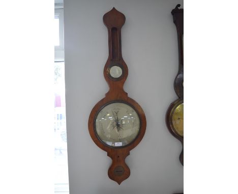 Victorian Banjo Barometer on Mahogany Mount (AF - missing thermometer) 
