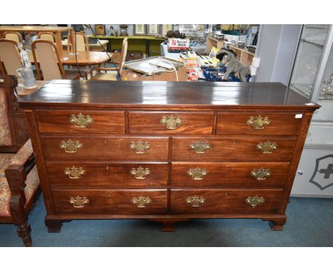 Georgian Mahogany Sideboard with Lifting Lid over Four Drawers on Bracket Feet with String Inlaid Detail 