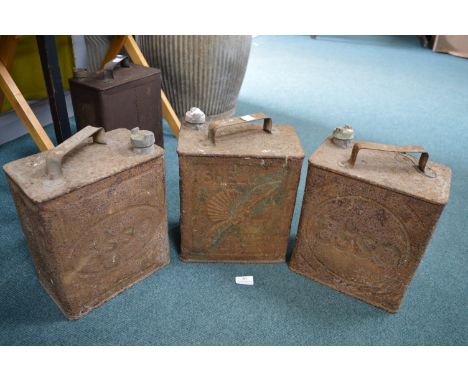 Three Vintage Petrol Cans 