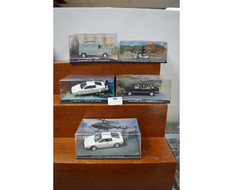 Five James Bond Diecast Vehicles from The Spy Who Loved Me by G.E. Fabbri 