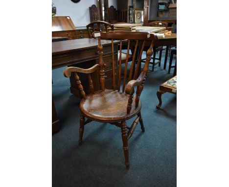 Elm Stick Back Windsor Style Chair with Arms 