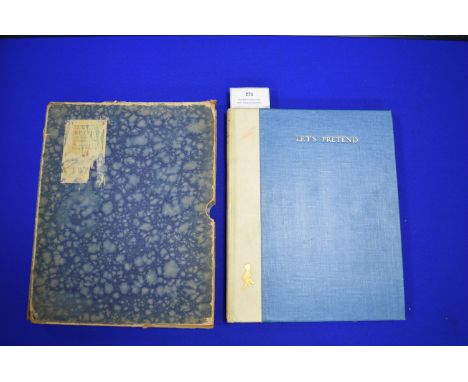 Author and Illustrator Signed First Edition of Lets Pretend by Ernest H. Shepherd No.141 Bound Volume on Hand Made Paper, Pub