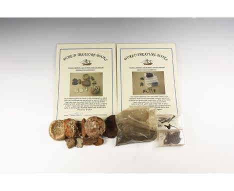 18th century AD. A mixed group of items recovered from the wreck of HMS Association comprising: a group of gun-flints, a cann