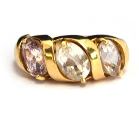 A 9ct gem set ring, gross weight 3.7g, size K