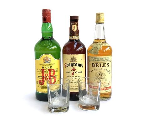 Bell's whisky - Extra Special, 1 litre; J&amp;B Rare Blended Scotch Whisky, 1 litre; Seagram's 7 Crown, 1 litre (3)​​