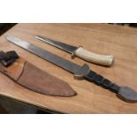 Replica sidearm with a horn-handled knife (2)