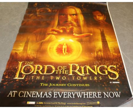 Three Lord Of The Rings promotional movie posters 178cm x 120cm  some small edge rips etc.