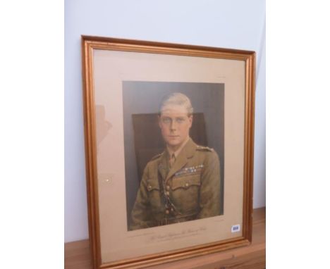 A Pears Annual 1920 print of the Prince of Wales in uniform, frame size 62cm x 50cm 