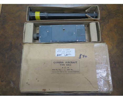 An Air Ministry Aircraft Camera Type G4SB ref no 14A/1390 serial 40455 with lens G45 ref no 14A/3362 and box 