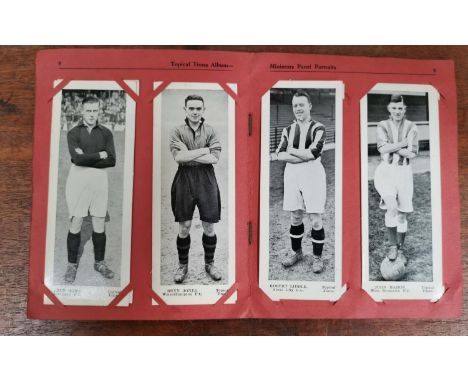 TROPICAL TIMES: Panel Portraits Album of star footballers, 24 large size cards and further small examples in a miniature albu