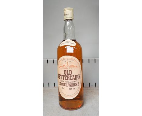 A vintage bottle of Old Fettercairn single Highland malt scotch whiskey 40% vol 75cl 
