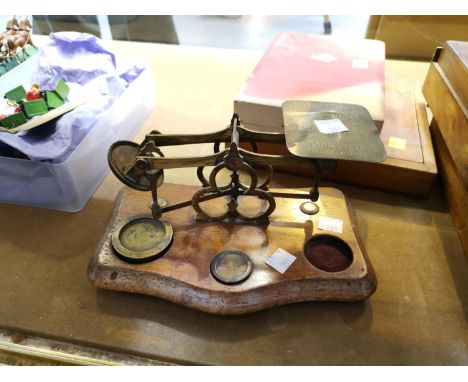 A set of postage scales