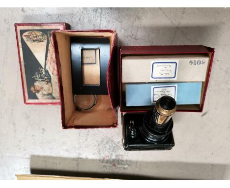 An originally boxed child's magic lantern and slides; an originally boxed ''Speed Craft'' 