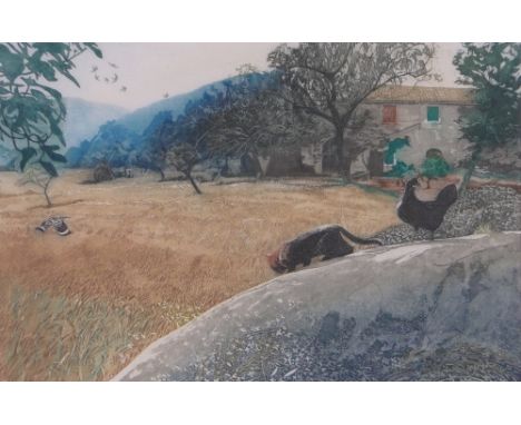 Robert Greenhalf (born 1950),coloured etching, Hoopoe, signed in pencil no. 115/150, plate size 13" x 19", framed.
