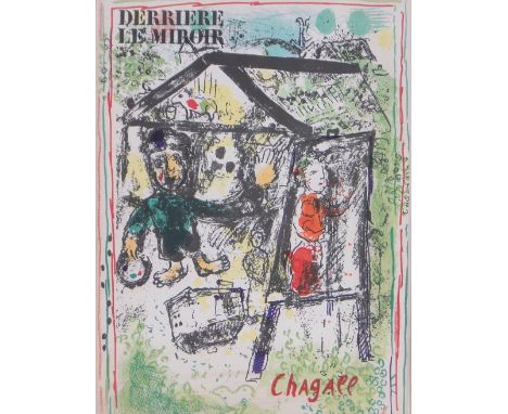 Marc Chagall,lithograph, The Artist At The Village, from Derriere Le Miroir 1969, M603, sheet size 15" x 11", framed.