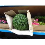 2 artificial Buxus balls