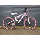 Spike Sapphire pink and white children's mountain bike