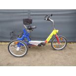 Draisan yellow, red and blue tricycle