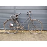 Black vintage town bike