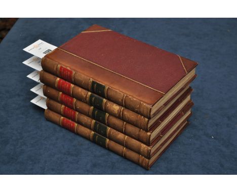 Richardson (M. A.) The Local Historian's Table Book... Historical Division, 5 vols, 8vo, half calf, frontispieces, plates & i