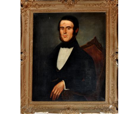 19th Century British School
A portrait of A. Van An Der Borgh Esq
inscribed and dated "Anvers 1847" verso
oil on canvas
77 x 