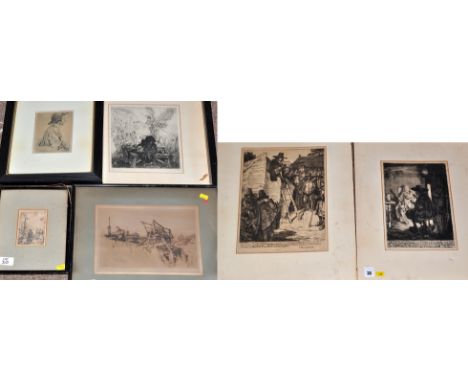 Robert Spence RE and his Circle
(1871-1964)
Two illustrations from George Fox's Journal;
"The Lock" by C. Robertson RE;
"The 