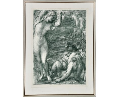 Charles Haslewood Shannon, RA
(1863-1937)
"The Bathers"
signed in pencil on a margin tab
lithograph printed in green ink from