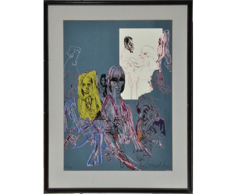 Feliks Topolski
(1907-1989)
"Mayfair"
signed
colour silkscreen print, numbered 106 from an edition limited to 150 impressions