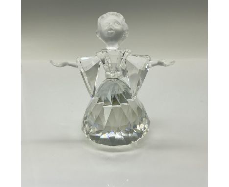 This Swarovski crystal angel is made from clear crystal with frosted face and hands. Originally part of the Exquisite Accents