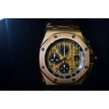 Audemars Piguet Royal Oak Offshore "Brick" 18K Gold Fine Men's Watch & Bracelet