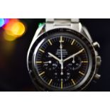 Omega Speedmaster Professional 105012-65 MEISTER Dial Men's Wristwatch Bracelet c.1965 "Moonwatch"