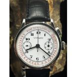 Ulysse Nardin Locle Geneve Enamel Dial c.1920/30's Mono Pusher Chronograph Watch