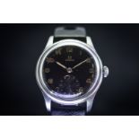 Omega Swedish Military Vattentat Stotskyddad Ref 2400-2 1944 Manual Wind Men's Watch