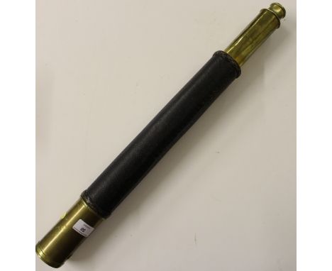 A 19th Century leather and brass Dolland of London day and night telescope