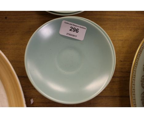 Eleven Poole pottery 'Twin Tone' saucers