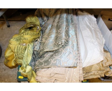 A box of various curtains